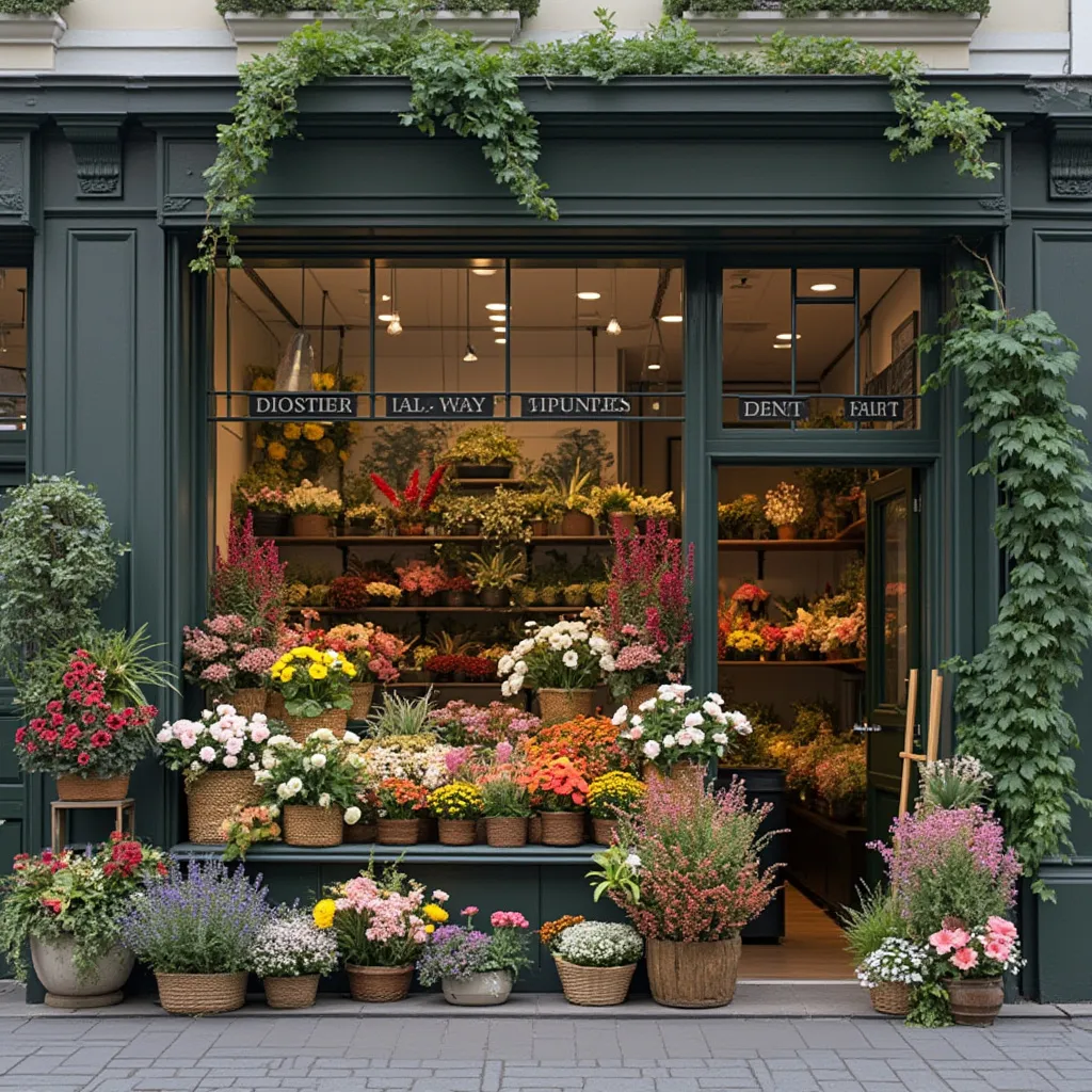 Florist bei der Erstellung eines innovativen Blumenarrangements
